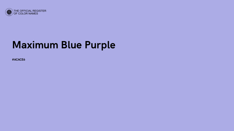 #ACACE6 - Maximum Blue Purple color image