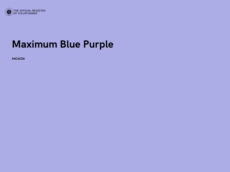 #ACACE6 - Maximum Blue Purple color image