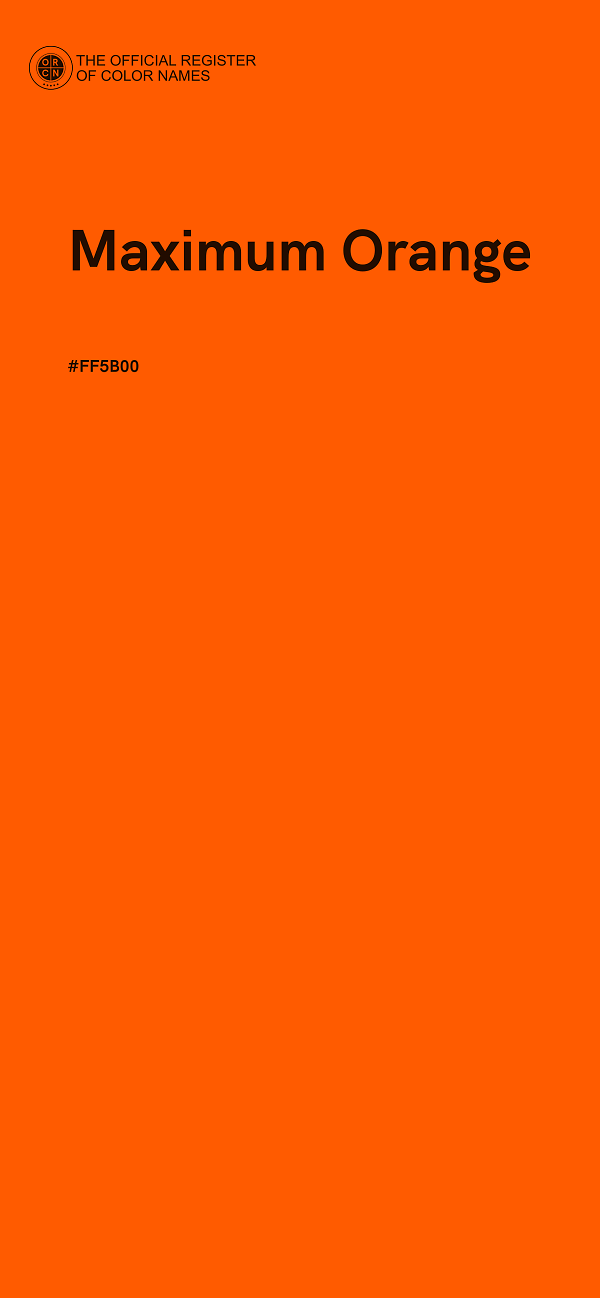 #FF5B00 - Maximum Orange color image