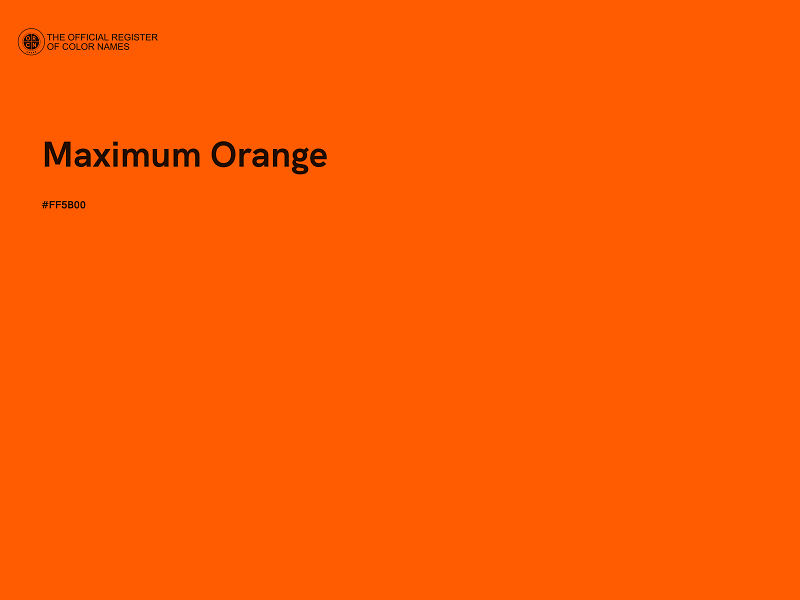 #FF5B00 - Maximum Orange color image