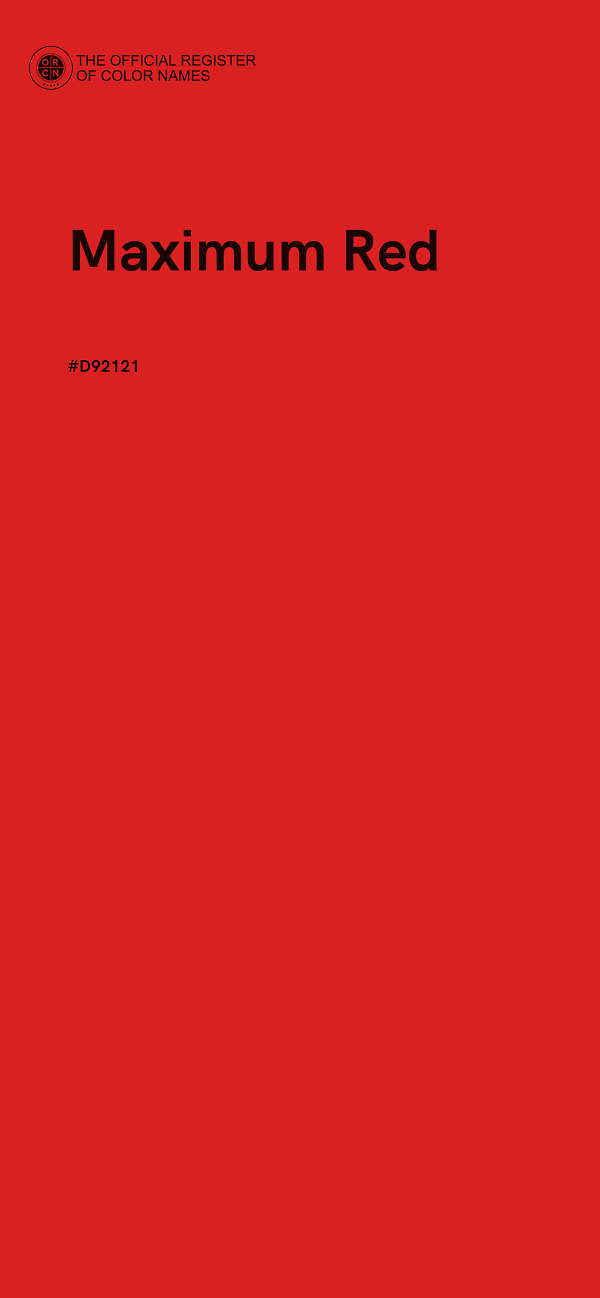 #D92121 - Maximum Red color image