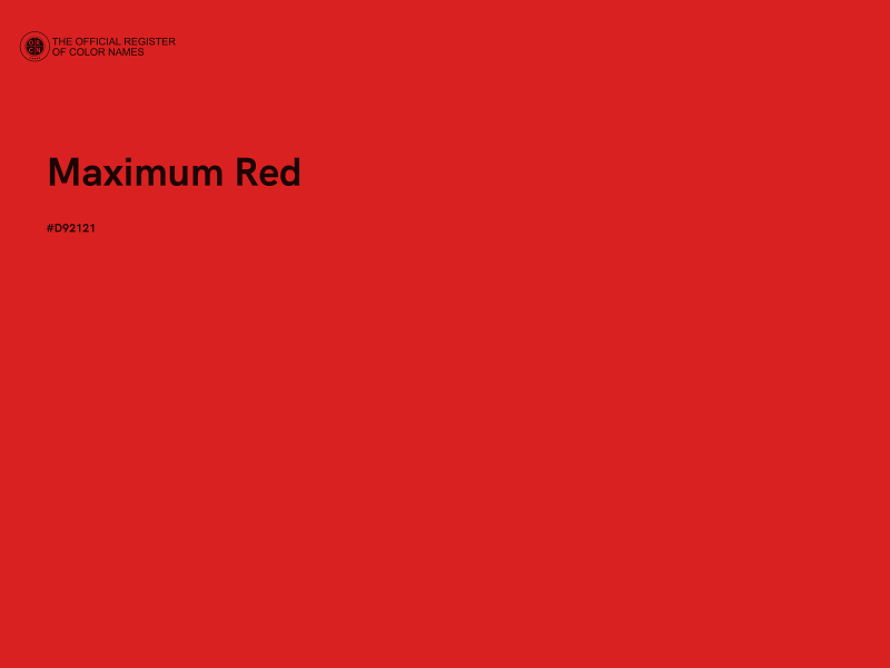 #D92121 - Maximum Red color image