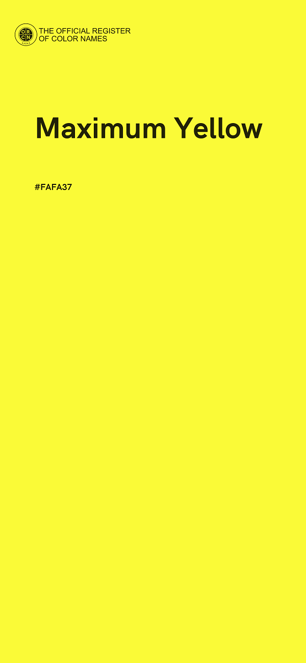 #FAFA37 - Maximum Yellow color image