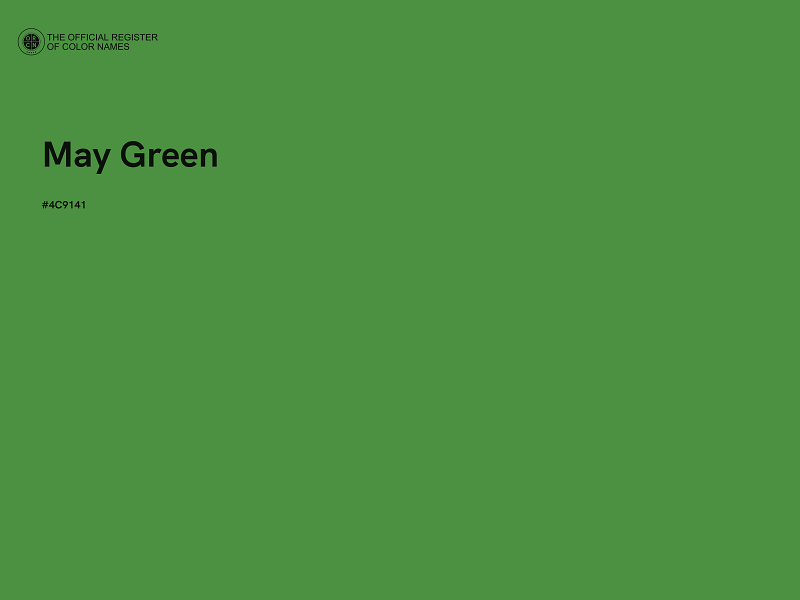 #4C9141 - May Green color image