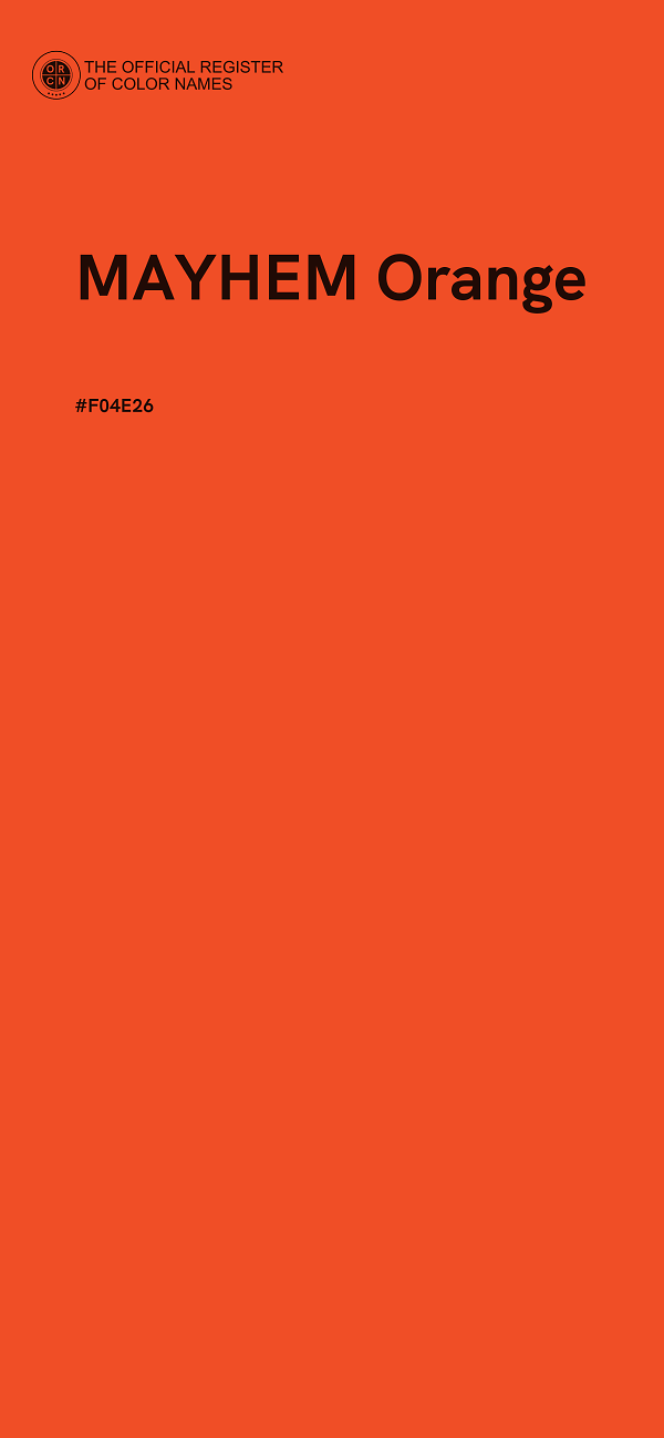 #F04E26 - MAYHEM Orange color image