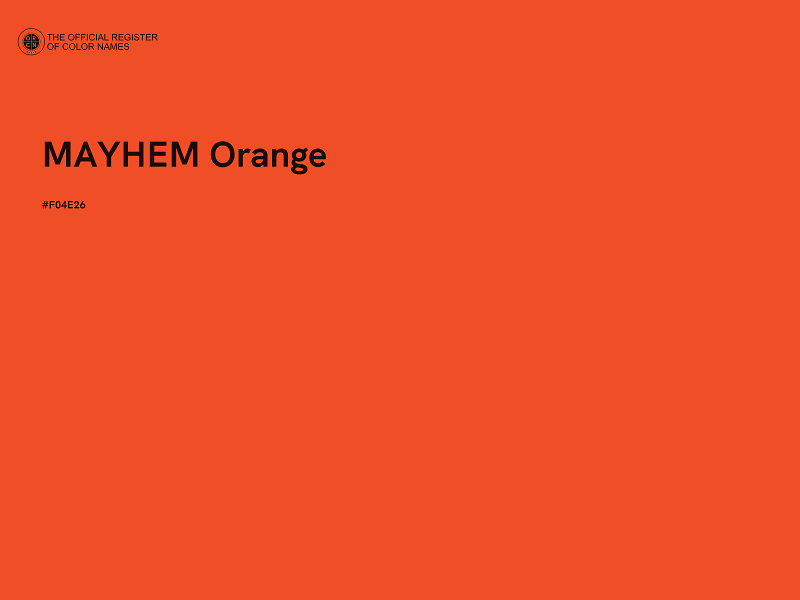 #F04E26 - MAYHEM Orange color image