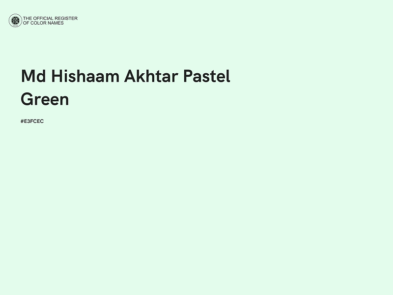 #E3FCEC - Md Hishaam Akhtar Pastel Green color image
