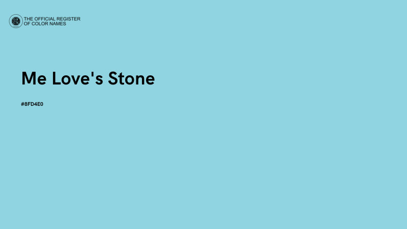 #8FD4E0 - Me Love's Stone color image