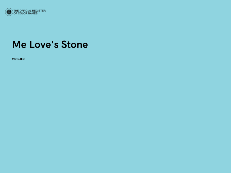 #8FD4E0 - Me Love's Stone color image