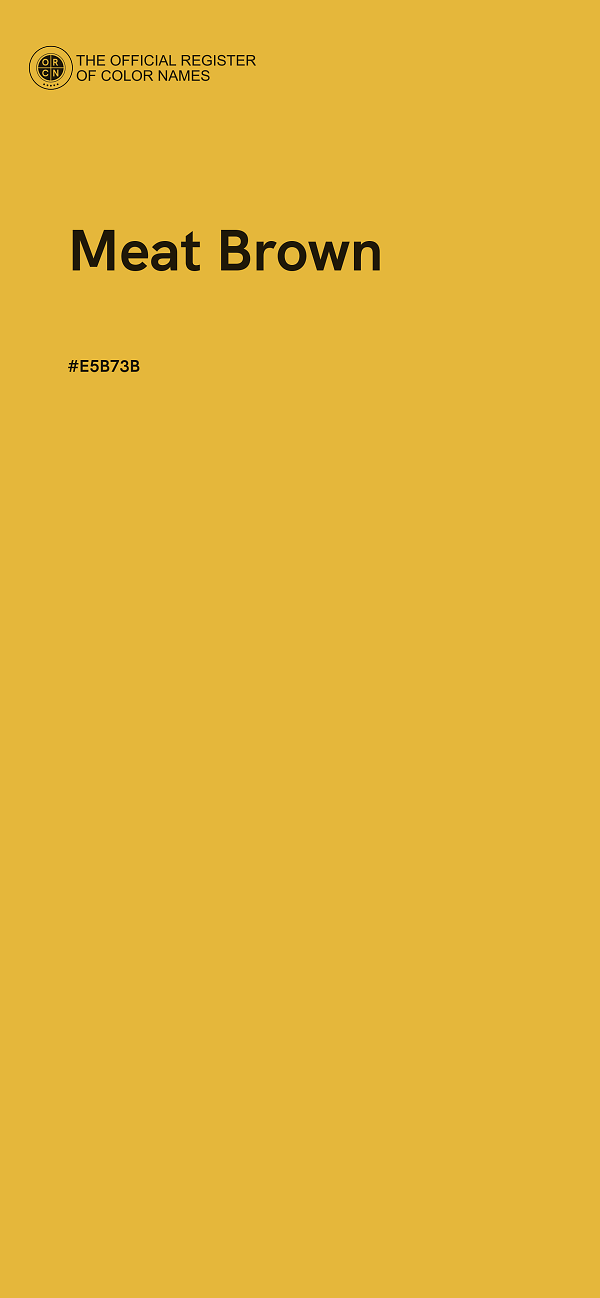 #E5B73B - Meat Brown color image