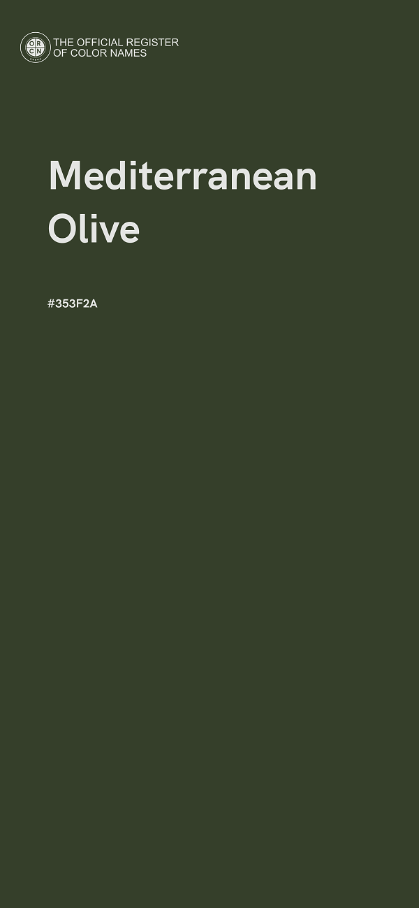#353F2A - Mediterranean Olive color image
