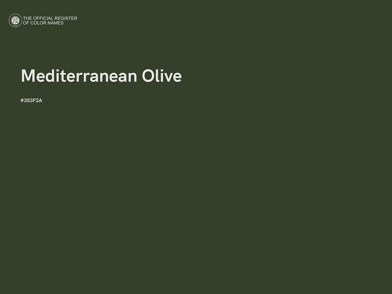 #353F2A - Mediterranean Olive color image
