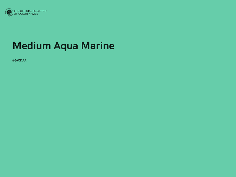 #66CDAA - Medium Aqua Marine color image