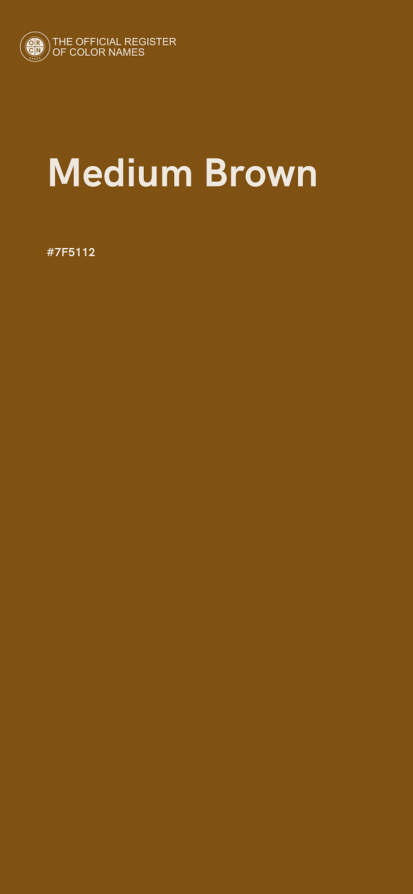 #7F5112 - Medium Brown color image
