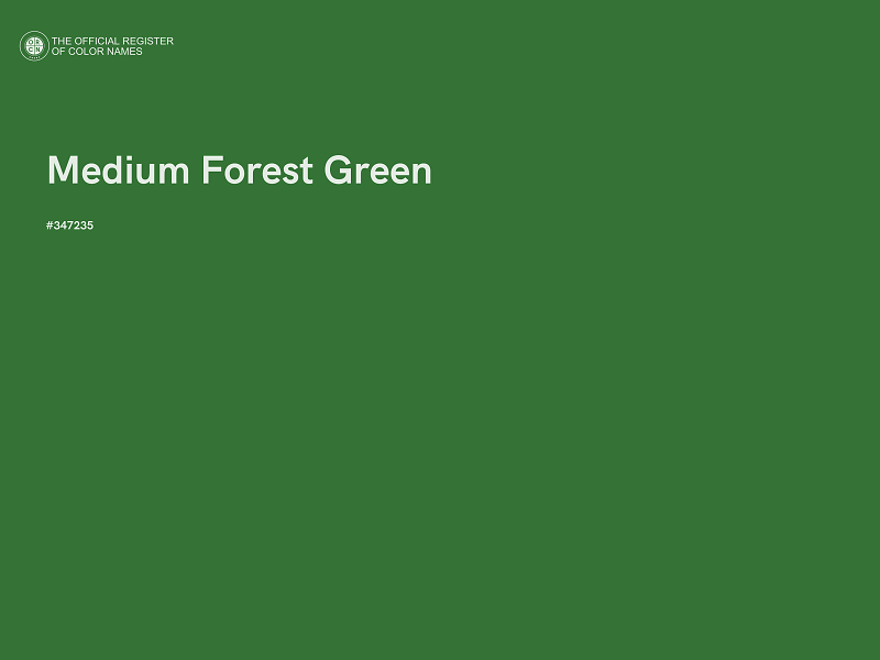 #347235 - Medium Forest Green color image