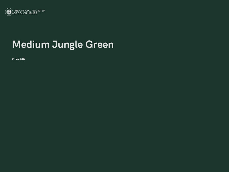 #1C352D - Medium Jungle Green color image