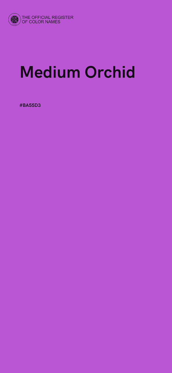 #BA55D3 - Medium Orchid color image