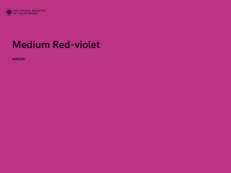 #BB3385 - Medium Red-violet color image