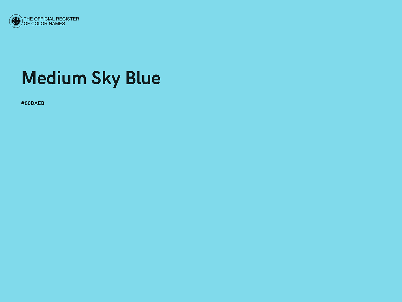 #80DAEB - Medium Sky Blue color image