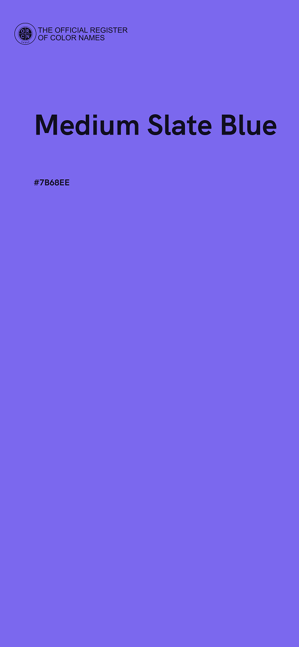 #7B68EE - Medium Slate Blue color image