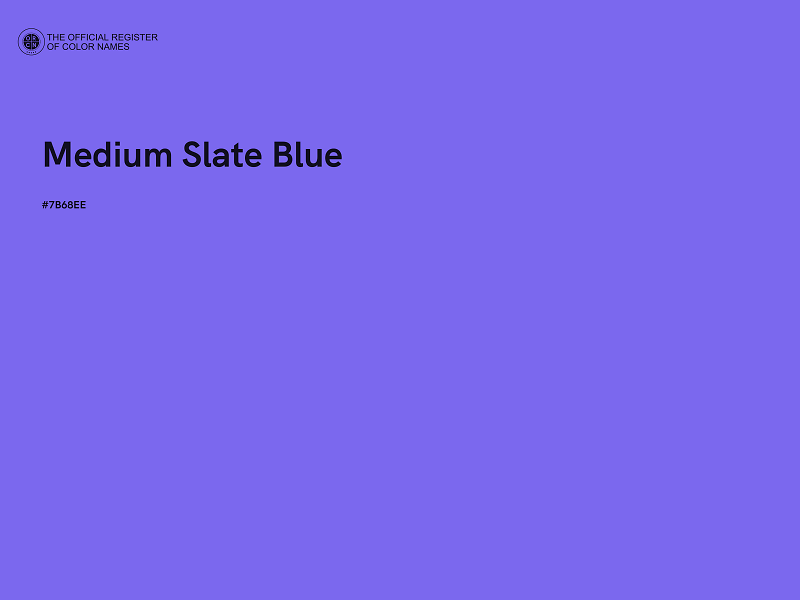 #7B68EE - Medium Slate Blue color image
