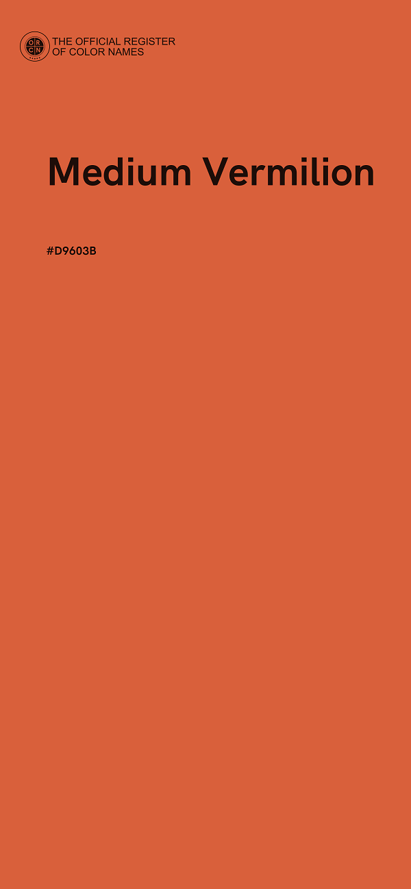#D9603B - Medium Vermilion color image