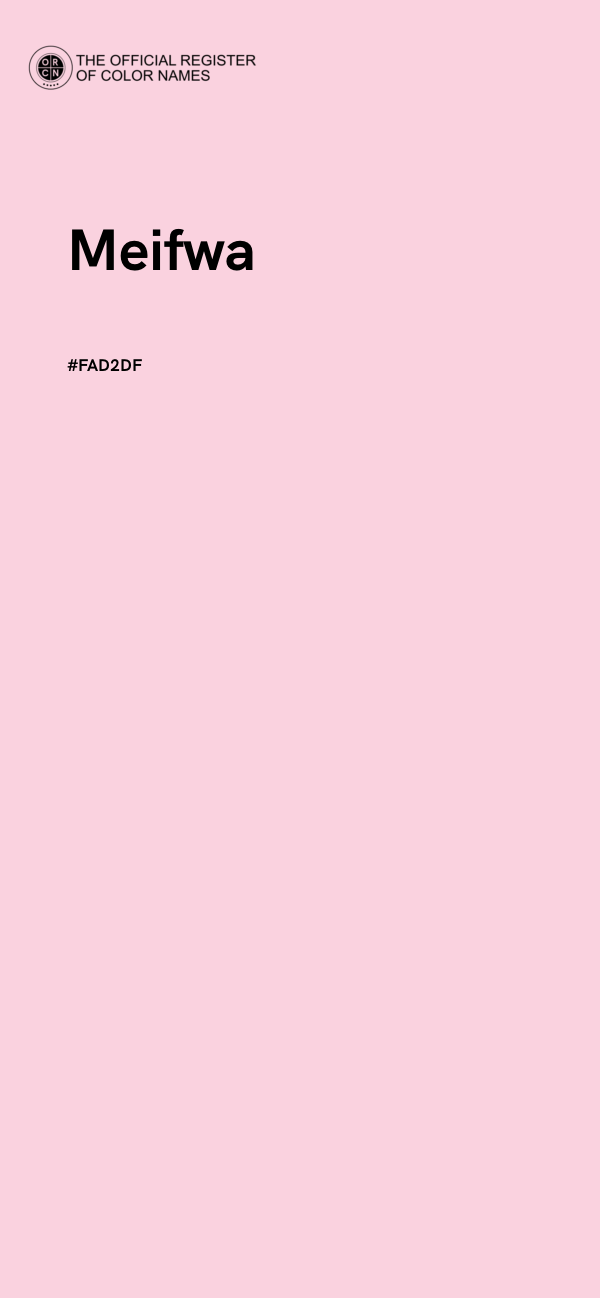 #FAD2DF - Meifwa color image