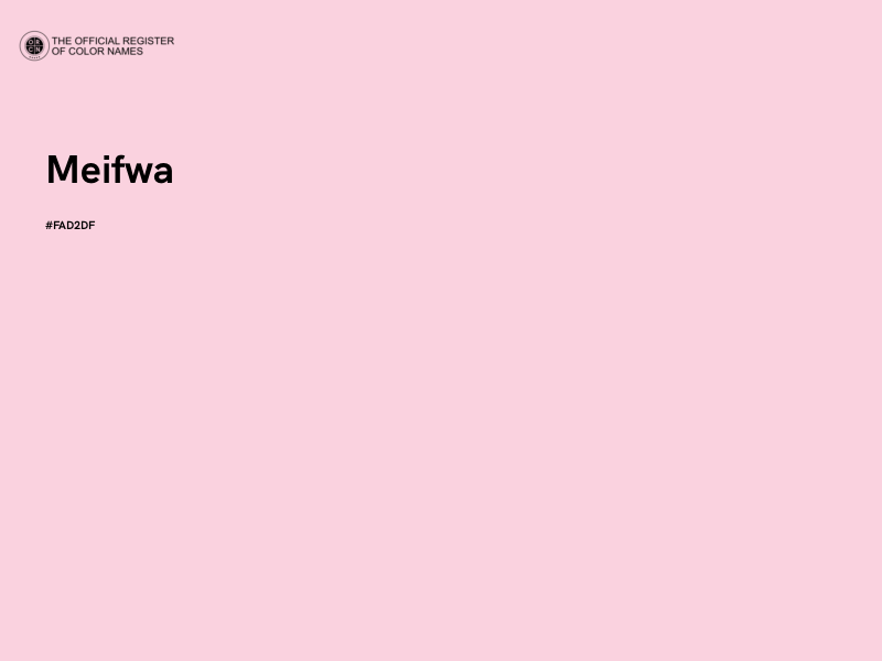 #FAD2DF - Meifwa color image