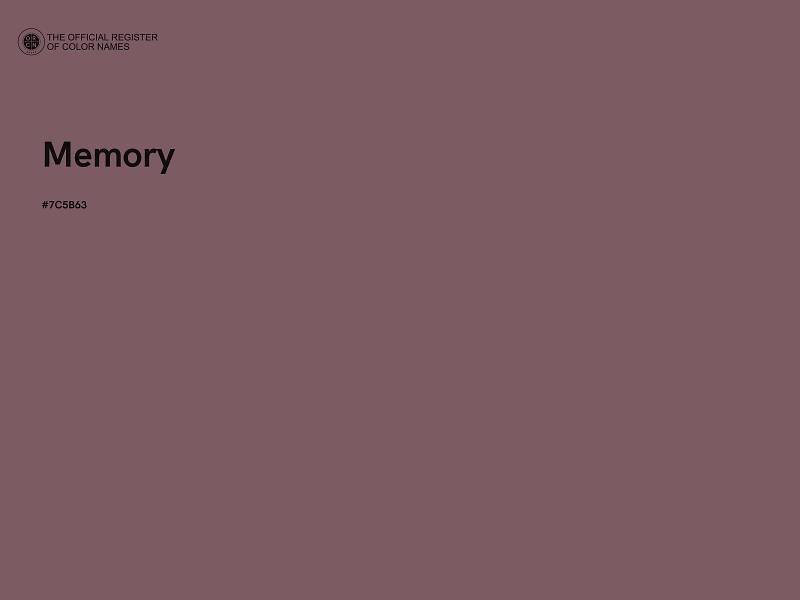 #7C5B63 - Memory color image