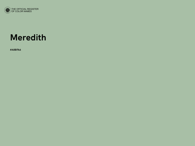 #A8BFA6 - Meredith color image