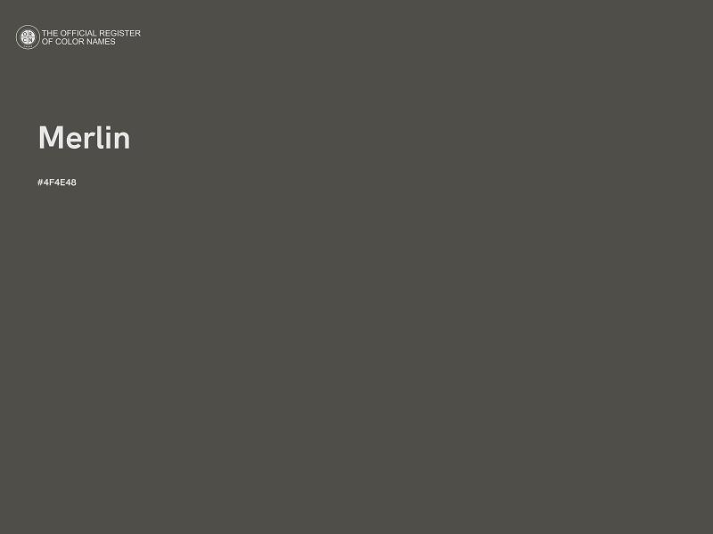 #4F4E48 - Merlin color image