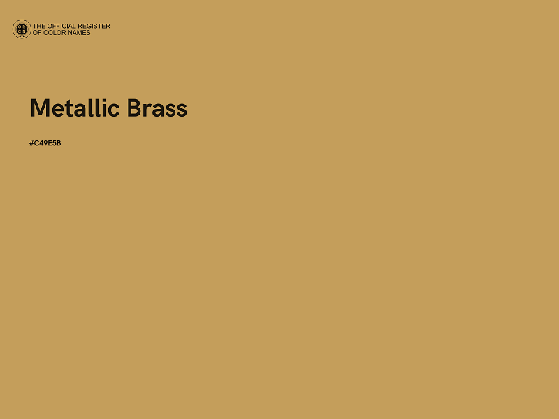 #C49E5B - Metallic Brass color image