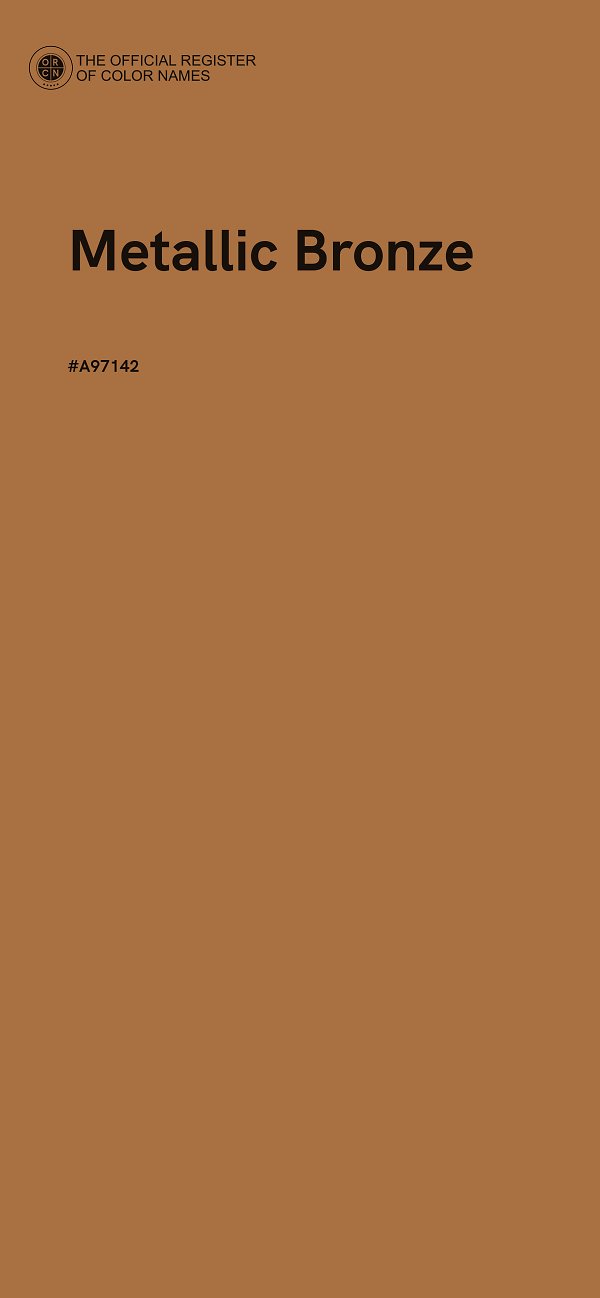 #A97142 - Metallic Bronze color image