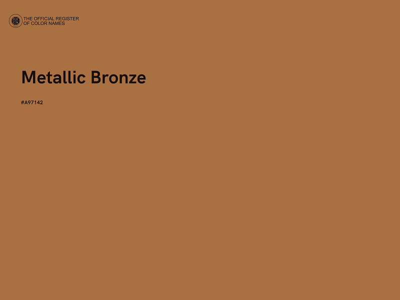 #A97142 - Metallic Bronze color image