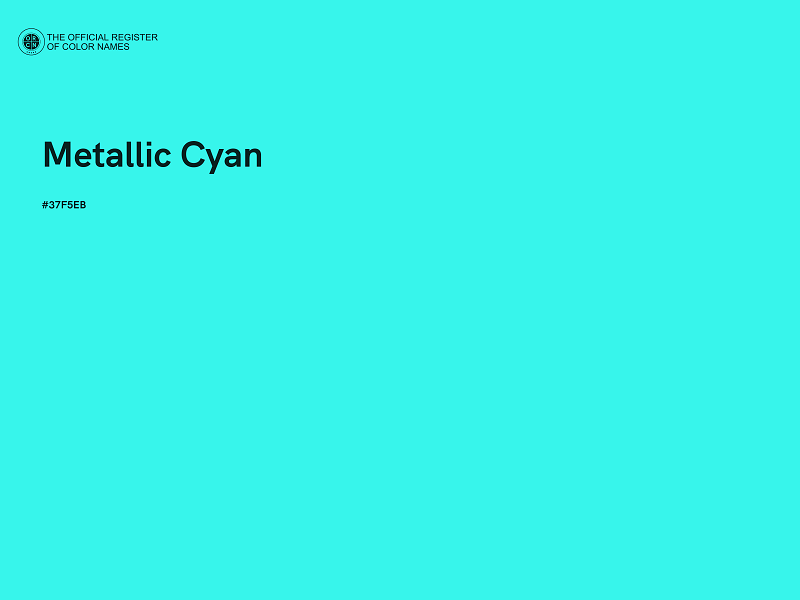#37F5EB - Metallic Cyan color image