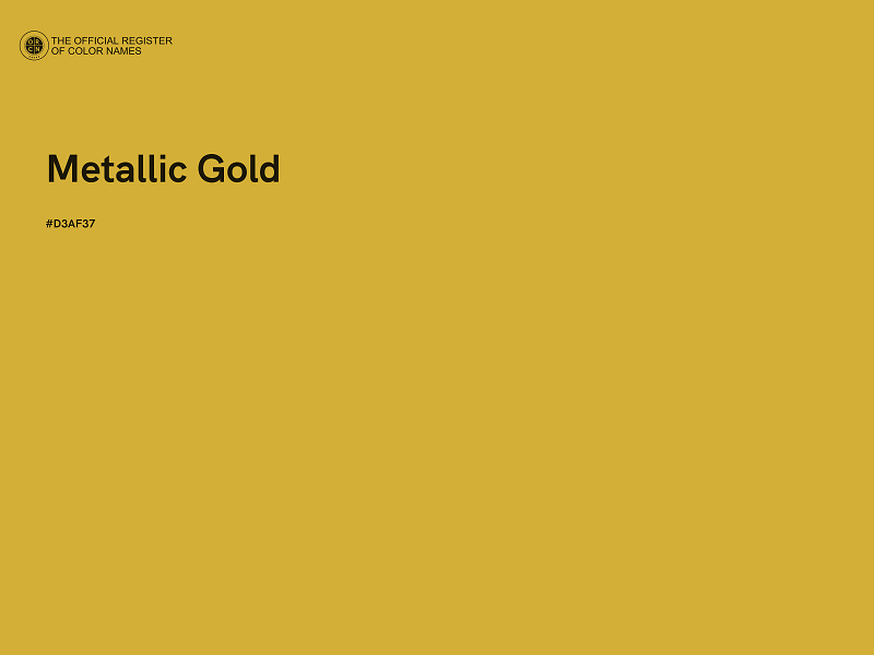 #D3AF37 - Metallic Gold color image