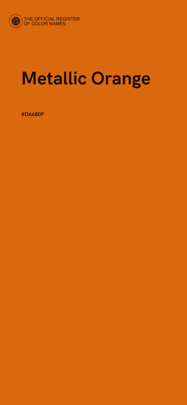 #DA680F - Metallic Orange color image