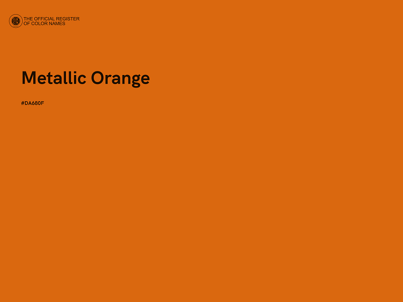 #DA680F - Metallic Orange color image