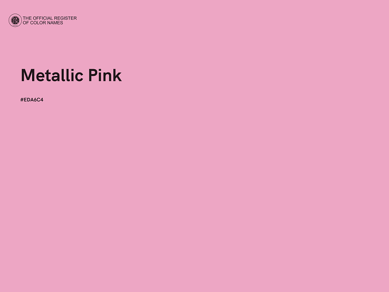 #EDA6C4 - Metallic Pink color image