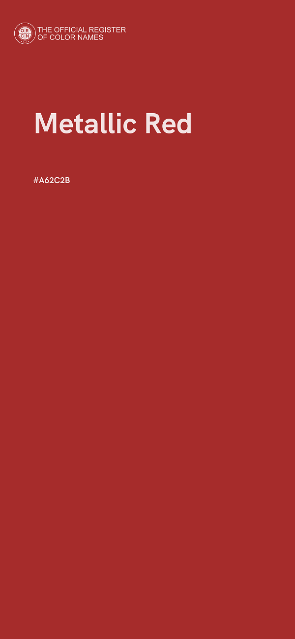 #A62C2B - Metallic Red color image