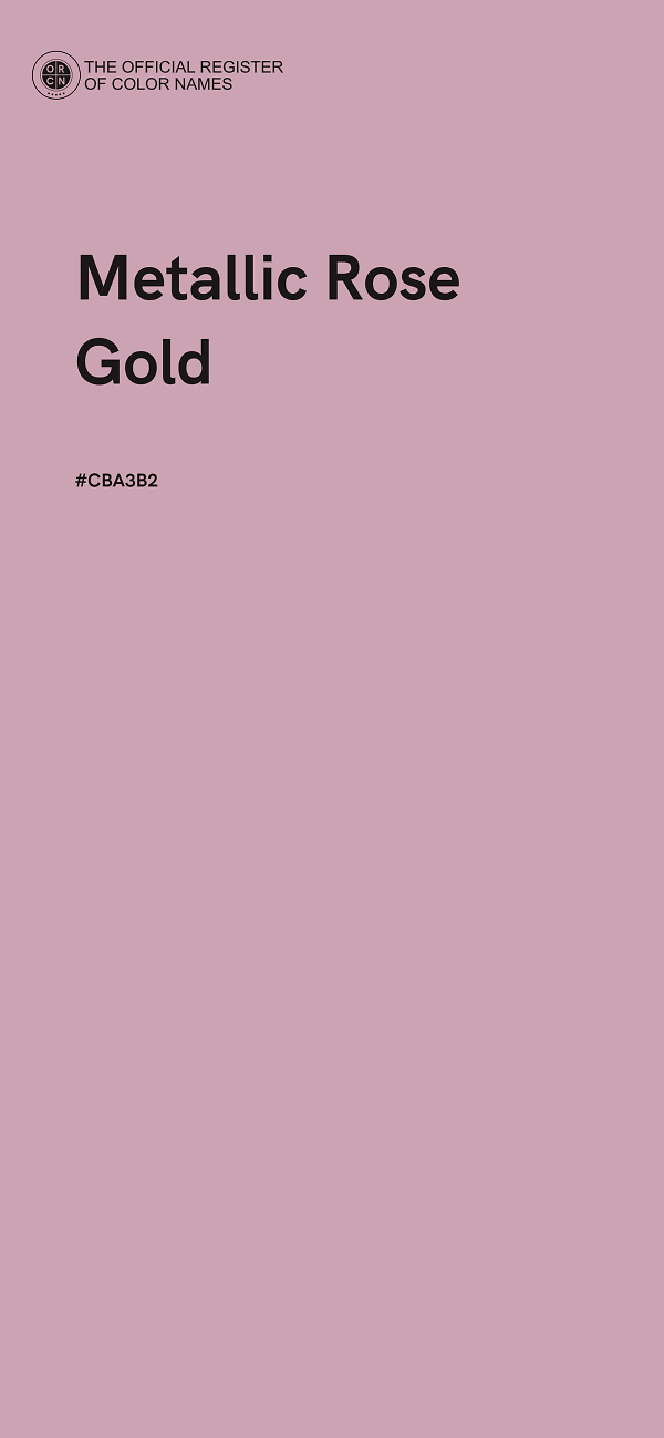 #CBA3B2 - Metallic Rose Gold color image