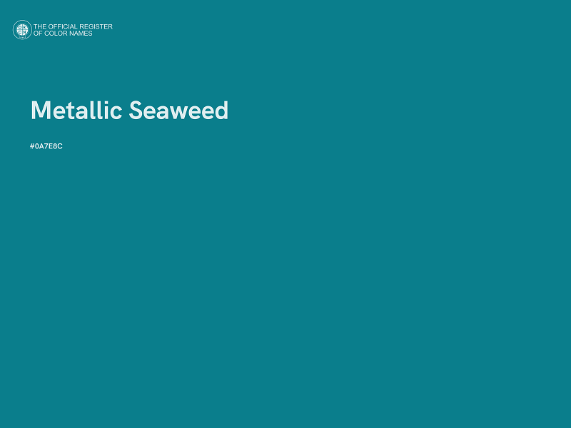 #0A7E8C - Metallic Seaweed color image