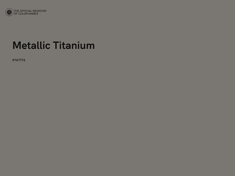 #7A7772 - Metallic Titanium color image