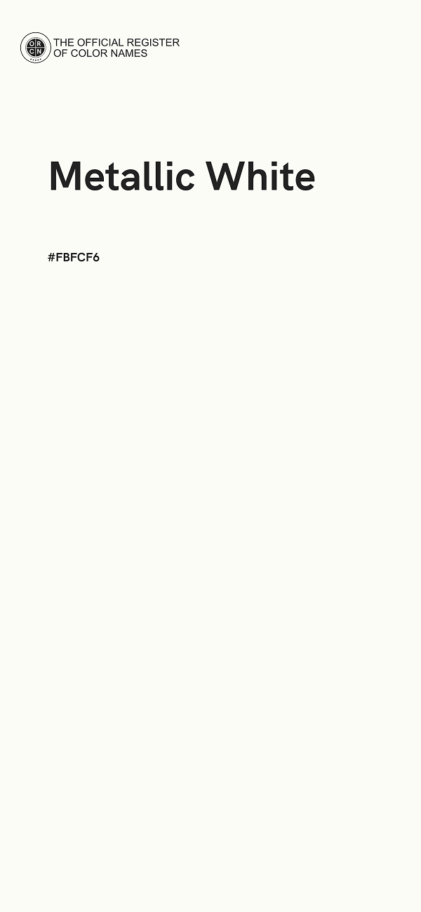 #FBFCF6 - Metallic White color image