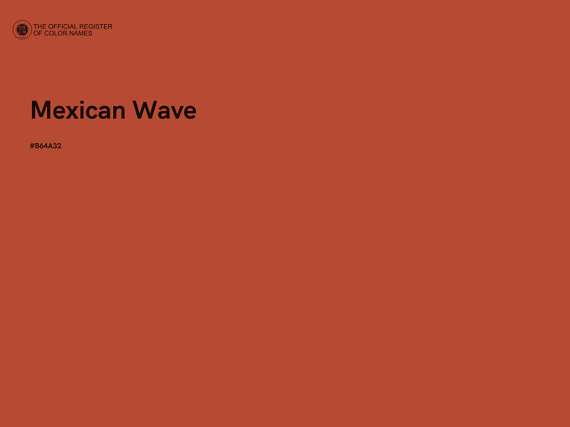 #B64A32 - Mexican Wave color image