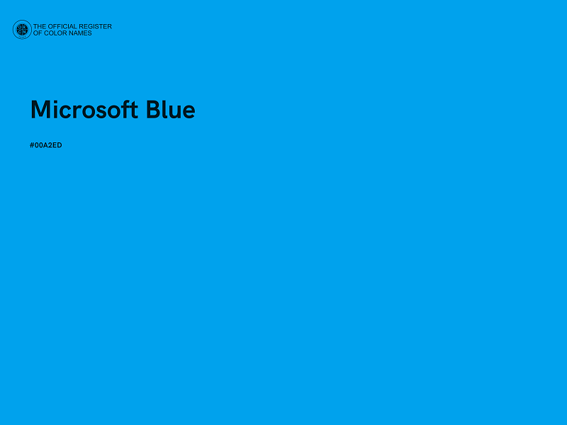 #00A2ED - Microsoft Blue color image