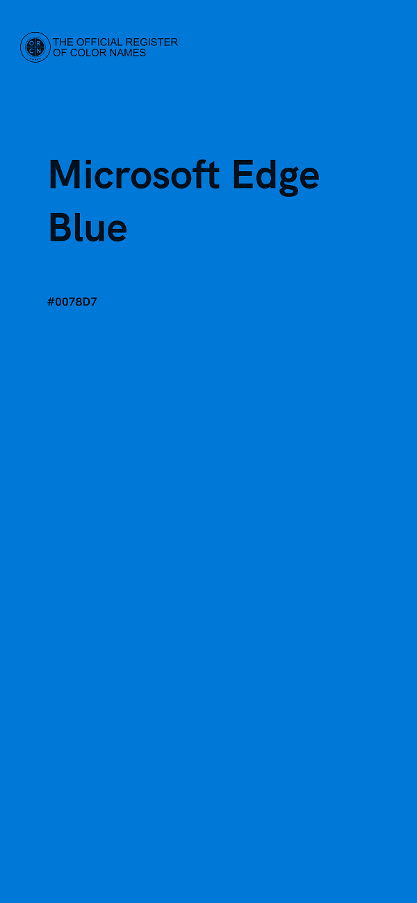 #0078D7 - Microsoft Edge Blue color image