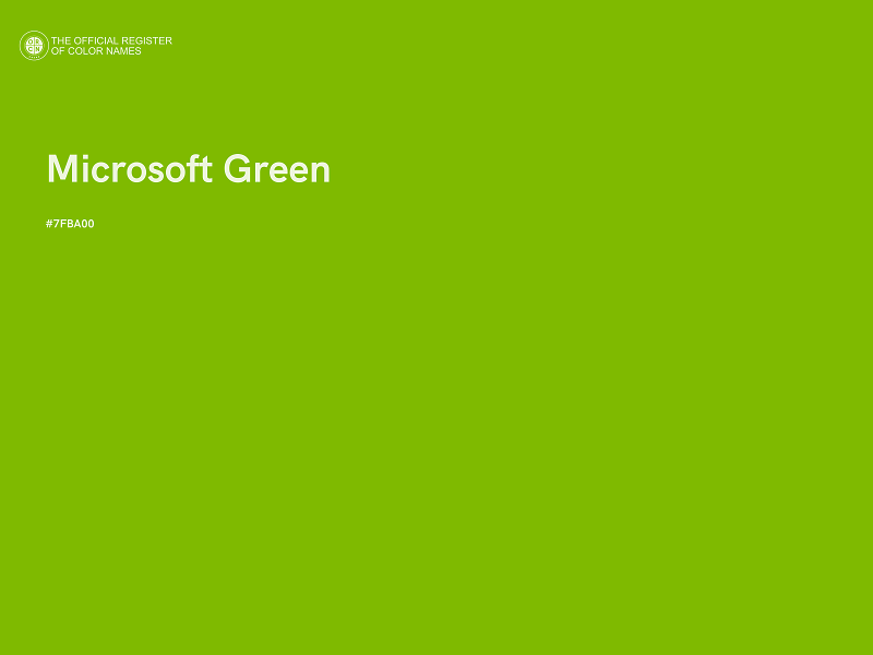 #7FBA00 - Microsoft Green color image