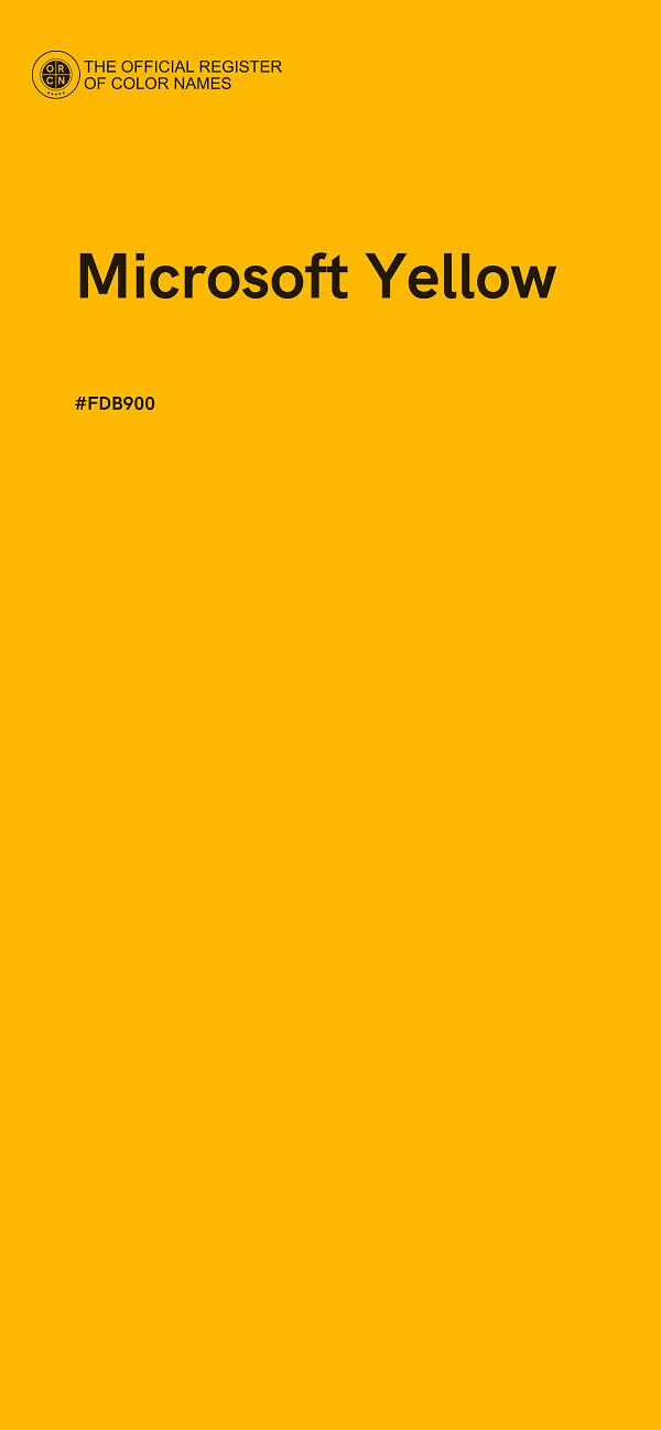 #FDB900 - Microsoft Yellow color image
