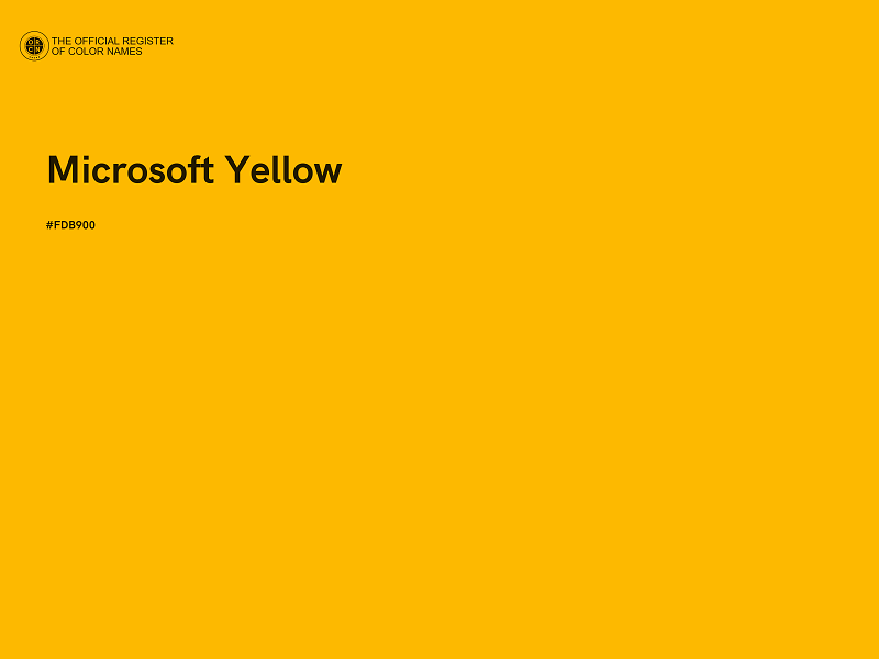 #FDB900 - Microsoft Yellow color image